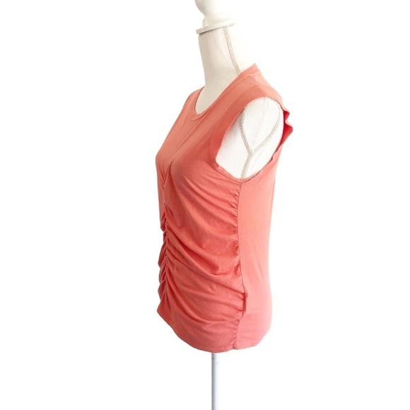 LAmade Tank Top Naomi Shirred Front Orange Small - Picture 13 of 14